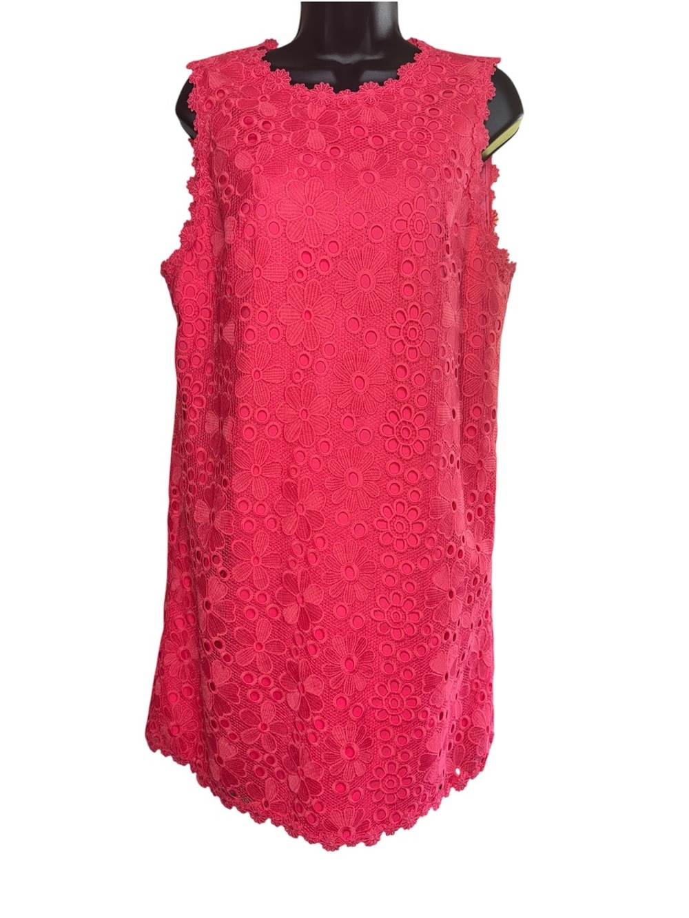 Kate Spade New York Pink Floral Lace Sleeveless Shift Dress Size 12
